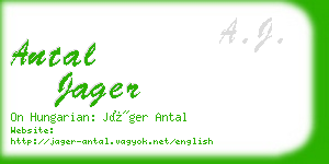 antal jager business card